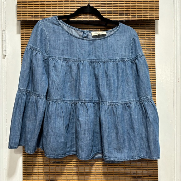 • Madewell Chambray Blouse • - Picture 1 of 3